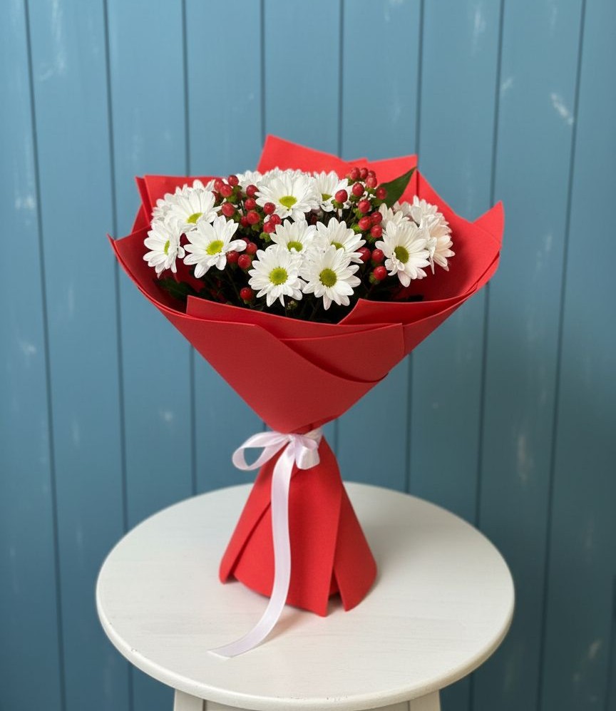 Букет цветов из: Хризантемы в Зимогорье