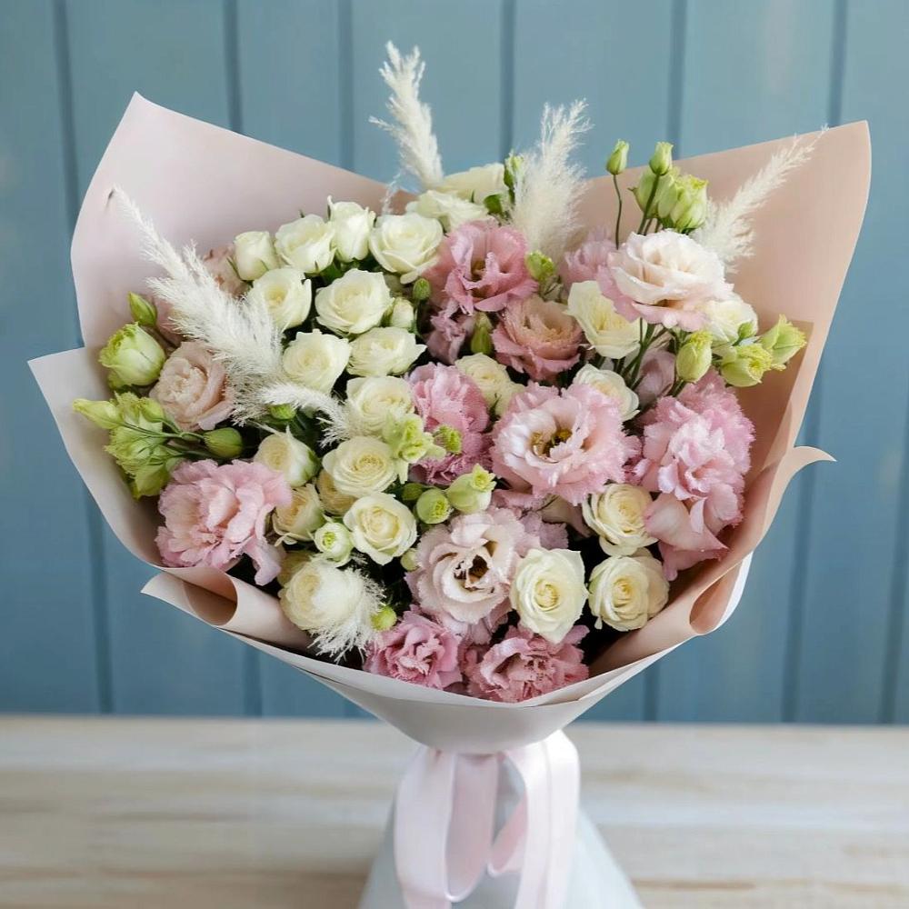 Букет цветов из: Альстромерии и Розы в Зимогорье