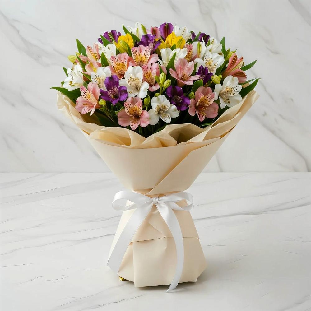 Букет цветов из: Альстромерии в Зимогорье