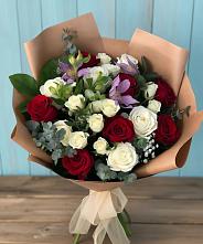 Букет цветов из:  Розы и Альстромерии в Зимогорье