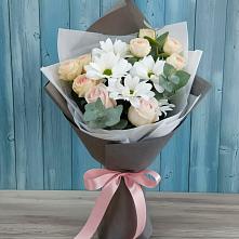 Букет цветов из:  Хризантемы и Розы в Зимогорье