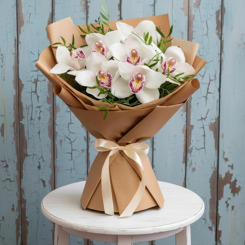 Букет цветов из: Орхидеи и Розы в Зимогорье