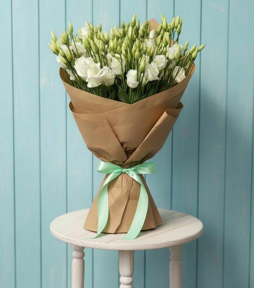 Букет цветов из: Лизиантусы в Зимогорье