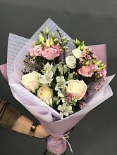 Букет цветов из:  Альстромерии, Розы и Лизиантусы #REPLACE_PRED# Зимогорье