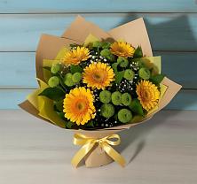 Букет цветов из:  Герберы и Хризантемы в Зимогорье