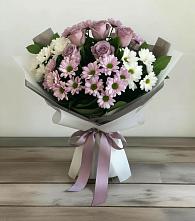 Букет цветов из:  Хризантемы и Розы в Зимогорье