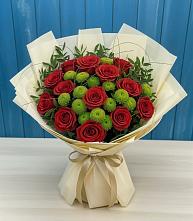 Букет цветов из:  Розы и Хризантемы в Зимогорье