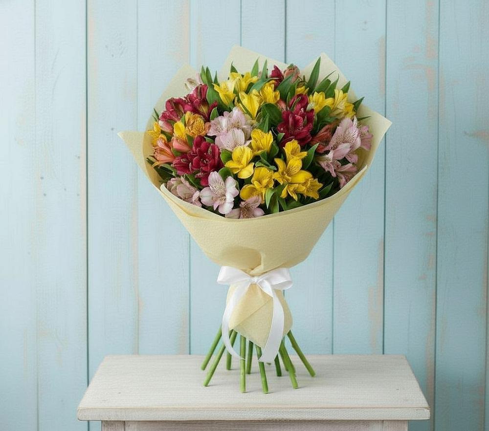 Букет цветов из: Альстромерии в Зимогорье