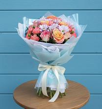 Букет цветов из:  Хризантемы и Розы в Зимогорье