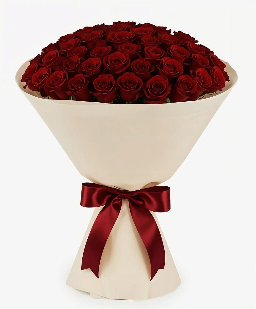 Букет 101 Бордовая роза Блэк Бакарра в Зимогорье