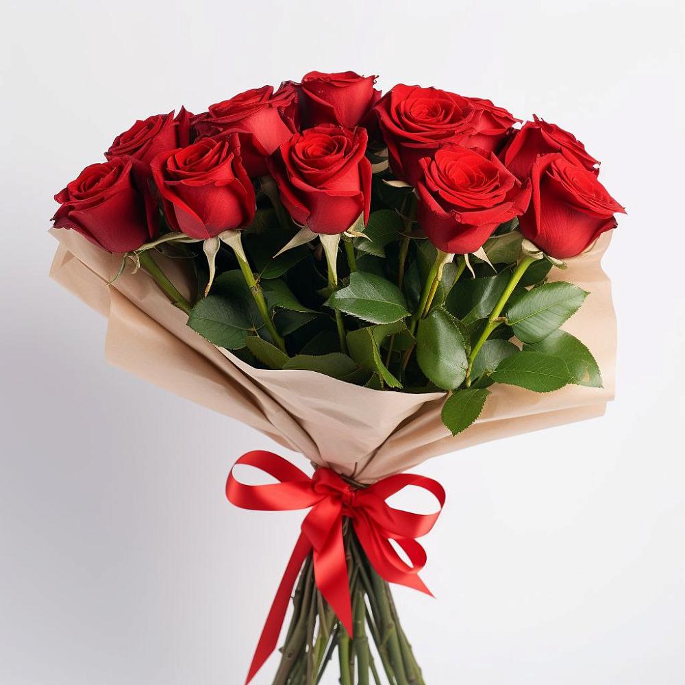 Букет 11 Красных роз Эдлесс Лав в Зимогорье